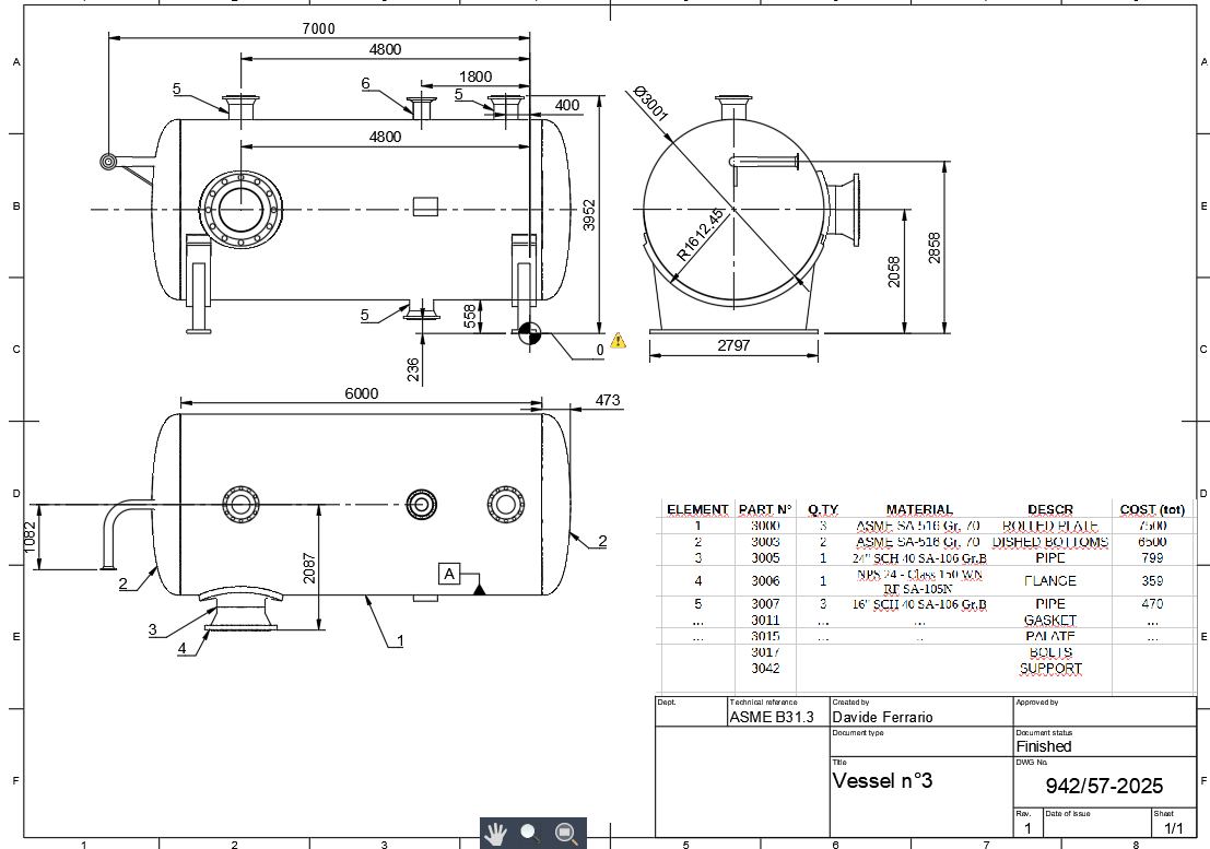 Fabrication drawing